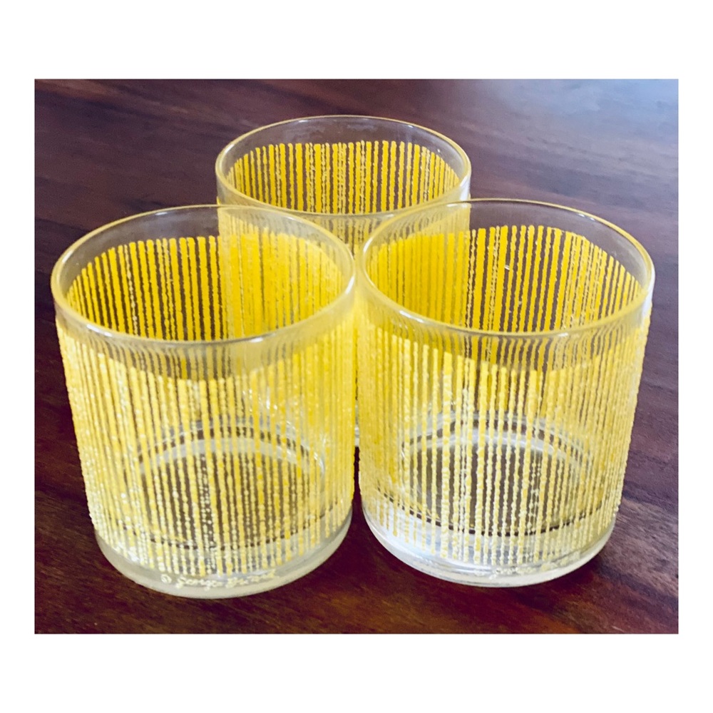 vintage GEORGES BRIARD ICICLE ROCKS GLASSES (3)